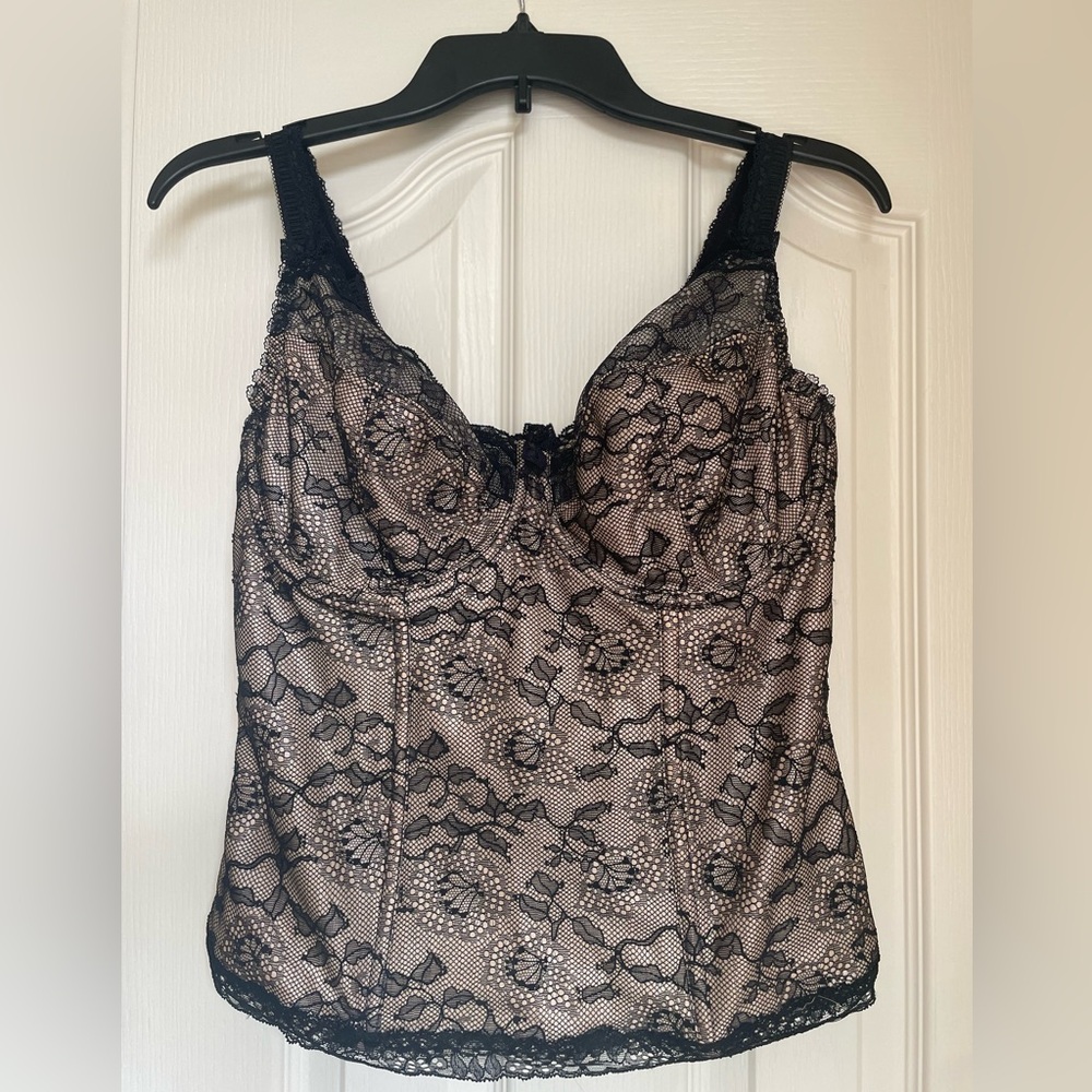 Fantasie Black Lace Bustier, 36F